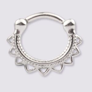 NWT Silver Spiked Septum Clicker Ring